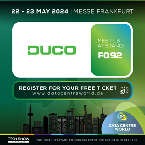 DUCO anwesend auf Data Centre World Frankfurt mit hochwertige L&#252;ftungsl&#246;sungen f&#252;r Rechnenzentren