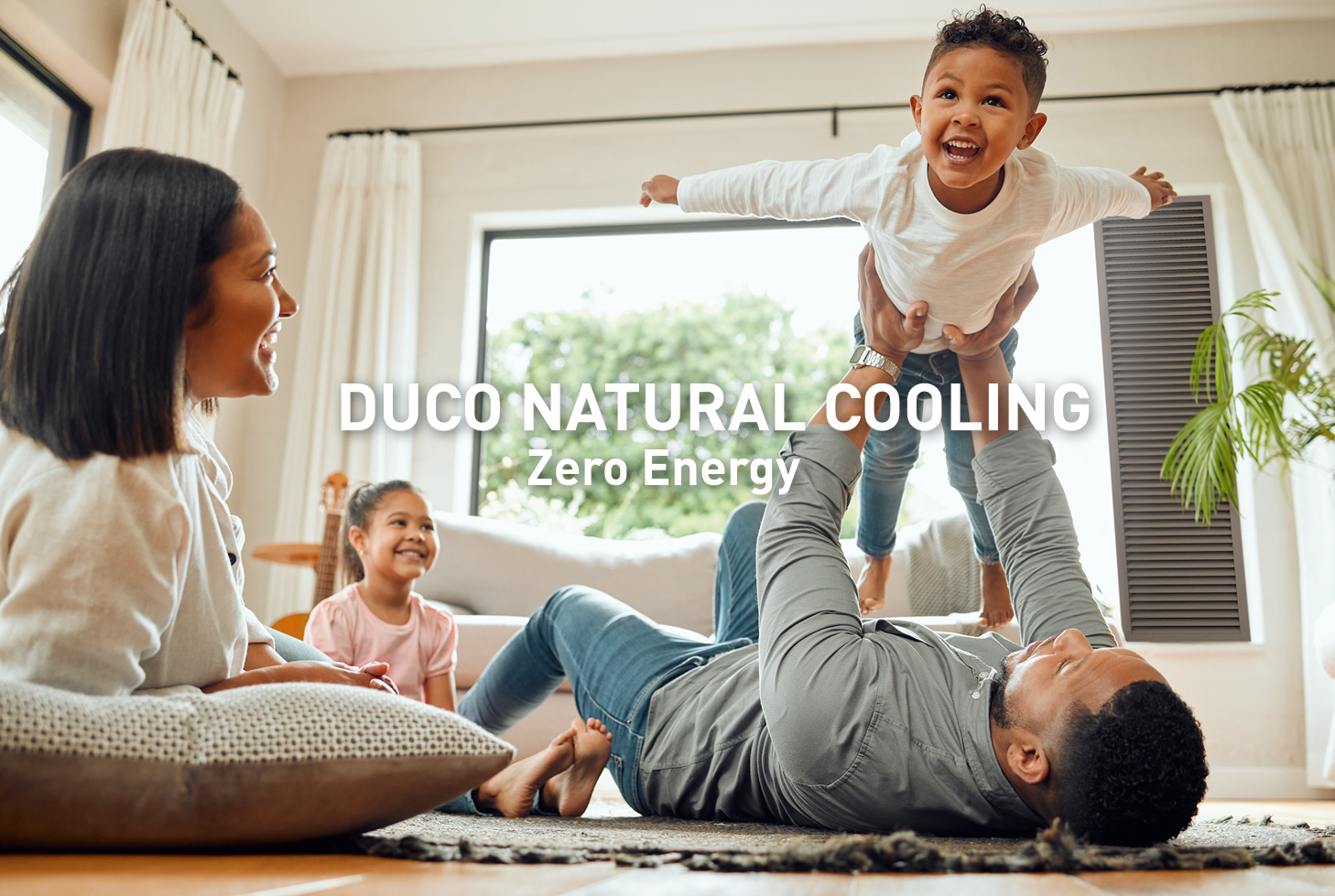 Passief koelen, actief leven dankzij ventilatieve koeling en slimme zonwering