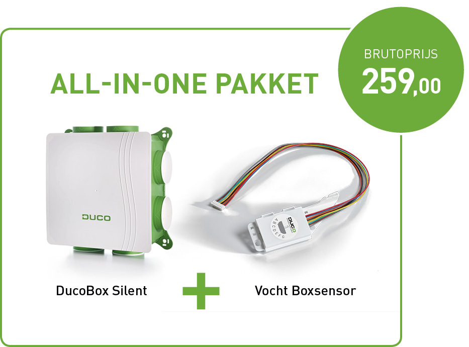 Actie DucoBox Silent + Vocht Boxsensor