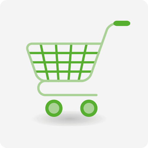 Icône panier Achat des produits et de matériaux