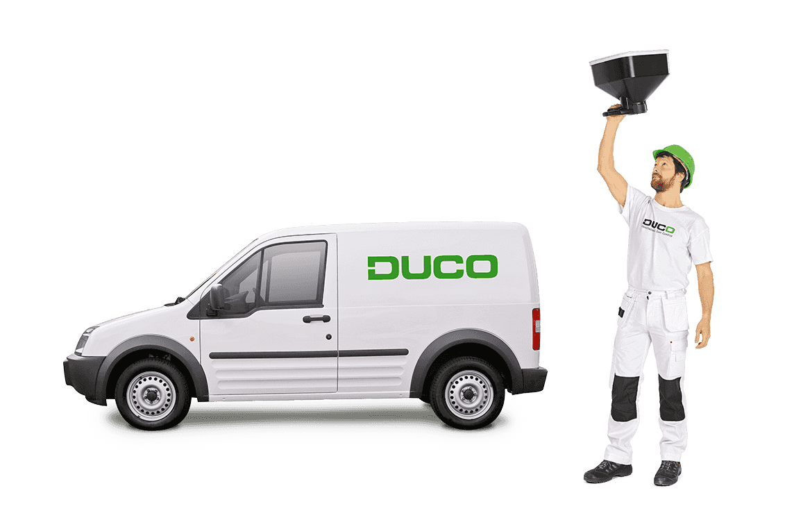 DUCO installateur en bestelwagen