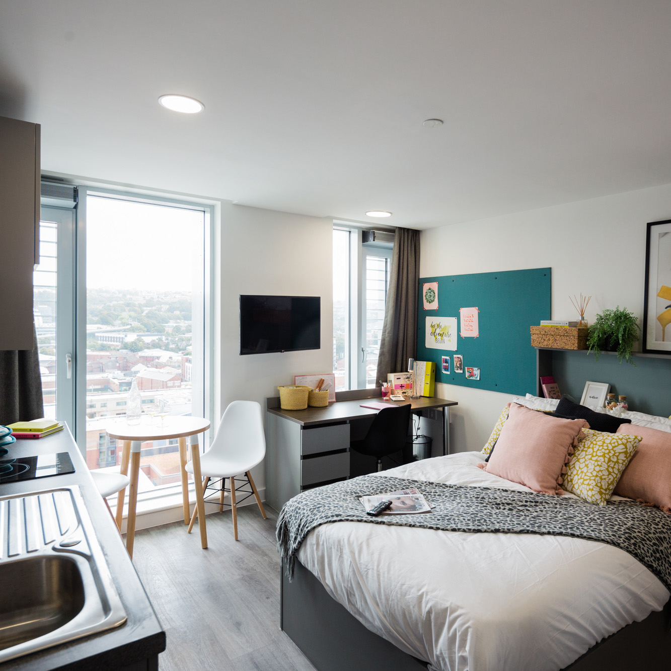 The Gate Sheffield student housing - room with DucoMax window vents