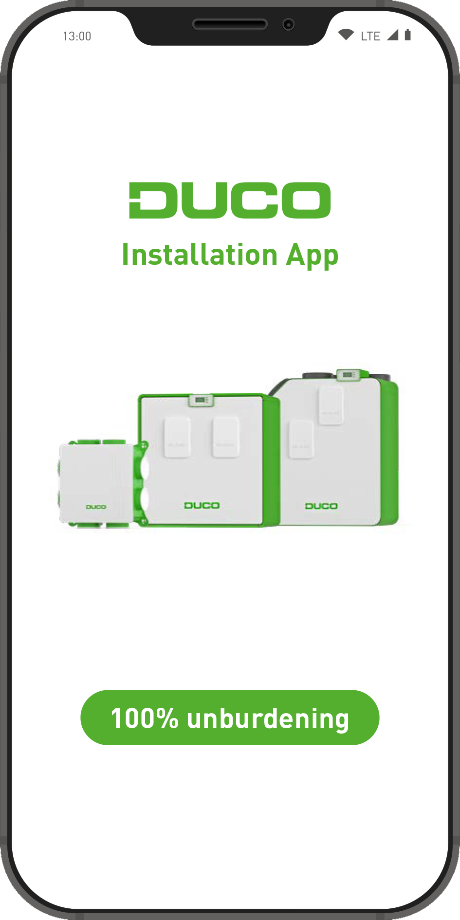 DUCO Installation App 100% unburdening during the calibration process of MEV and MVHR systems