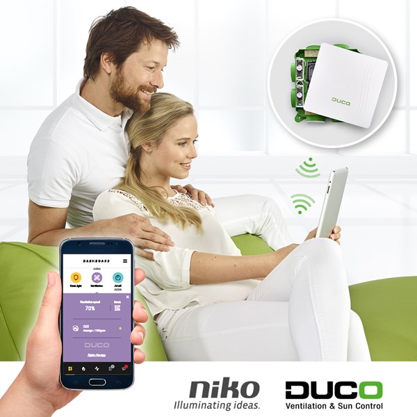 Ajoutez une dimension supplémentaire à votre système DUCO grâce à Niko Home Control 