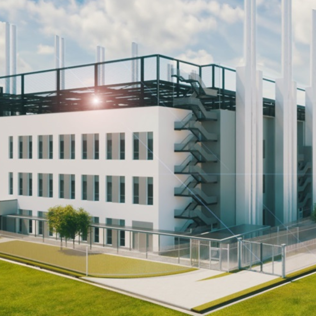 Akustische Lamellenwände für das Colt Frankfurt 3 Data Centre